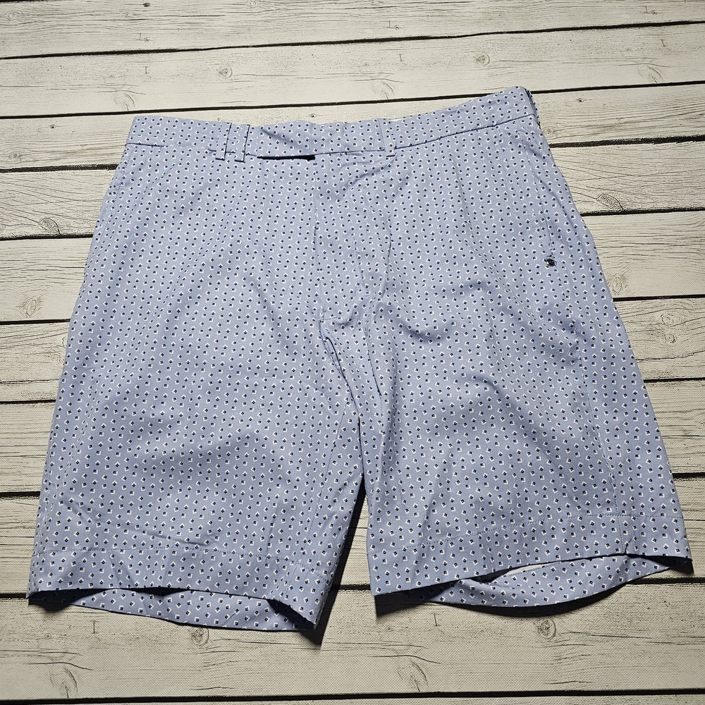 RLX Ralph‎ Lauren Golf Shorts Classic Blue Check Size 34 9" Inseam